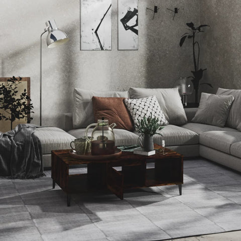 vidaXL Coffee Table Smoked Oak 103.5x60x35 cm Engineered Wood