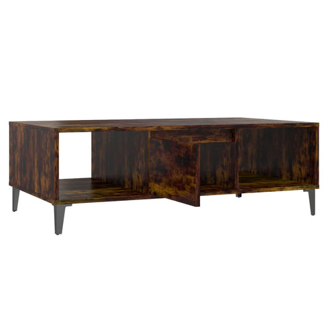 vidaXL Coffee Table Smoked Oak 103.5x60x35 cm Engineered Wood