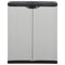 vidaXL Garden Storage Cabinet with 1 Shelf Grey and Black 68x40x85 cm