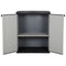 vidaXL Garden Storage Cabinet with 1 Shelf Grey and Black 68x40x85 cm