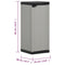 vidaXL Garden Storage Cabinet with 1 Shelf Grey and Black 35x40x85 cm