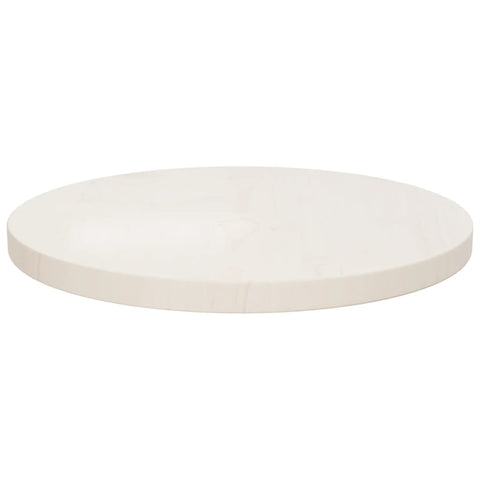 vidaXL Table Top White Ø40x2.5 cm Solid Wood Pine