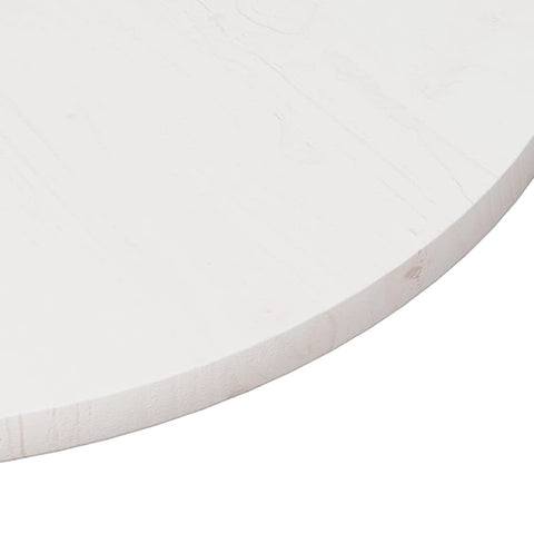 vidaXL Table Top White Ø80x2.5 cm Solid Wood Pine