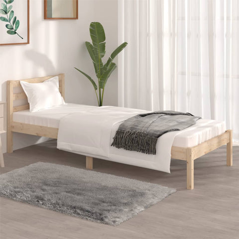 vidaXL Bed Frame without Mattress 75x190cm Small Single