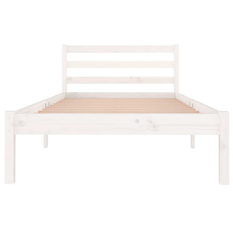 vidaXL Bed Frame without Mattress Solid Wood Pine 90x200cm White