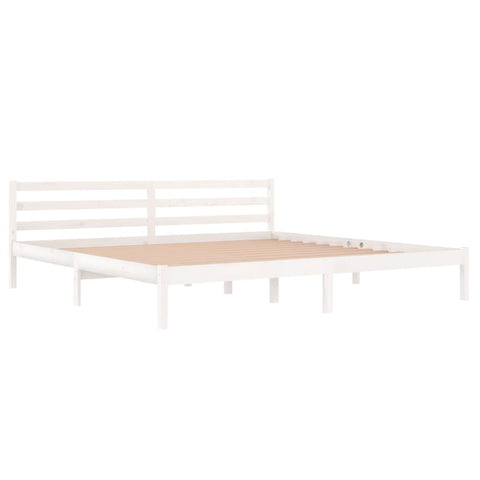 vidaXL Bed Frame without Mattress Solid Wood Pine 200x200cm White