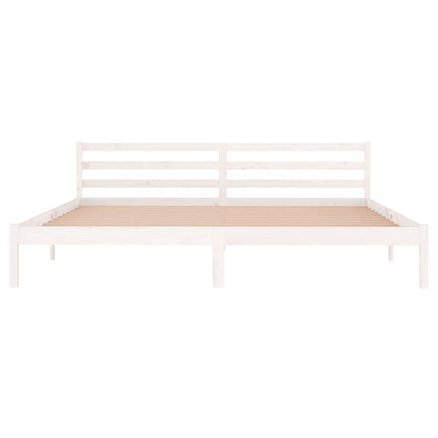 vidaXL Bed Frame without Mattress Solid Wood Pine 200x200cm White