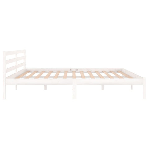 vidaXL Bed Frame without Mattress Solid Wood Pine 200x200cm White