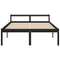 vidaXL Senior Bed without Mattress Black 150x200cm King Size