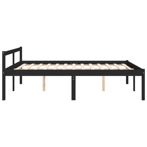 vidaXL Senior Bed without Mattress Black 150x200cm King Size