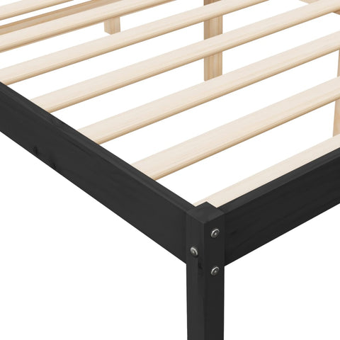 vidaXL Senior Bed without Mattress Black 150x200cm King Size