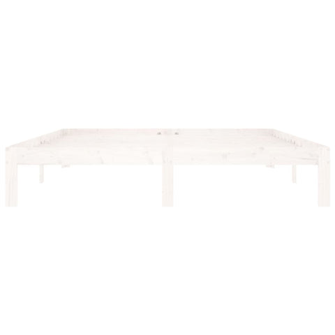 vidaXL Bed Frame without Mattress White Solid Wood Pine 160x200cm