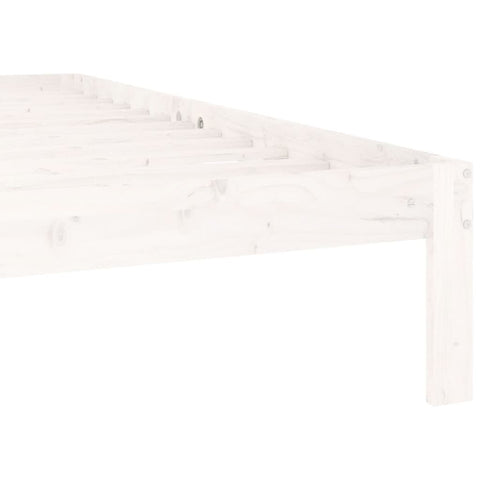 vidaXL Bed Frame without Mattress White Solid Wood Pine 160x200cm