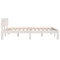vidaXL Bed Frame without Mattress White Solid Wood Pine 140x190cm