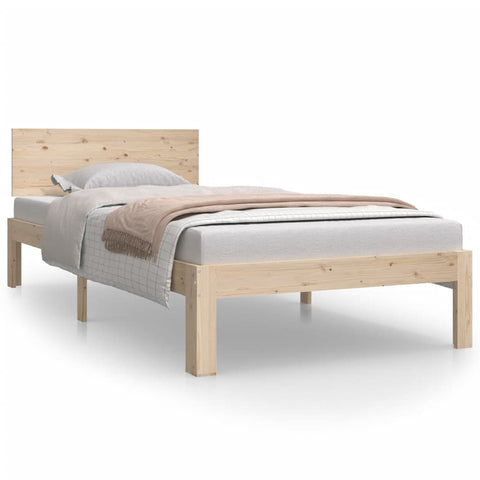 vidaXL Bed Frame without Mattress Solid Wood Pine 90x200cm