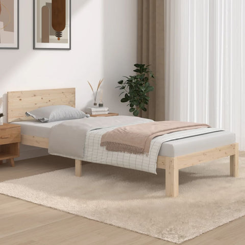 vidaXL Bed Frame without Mattress Solid Wood Pine 90x200cm