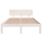 vidaXL Bed Frame without Mattress White Solid Wood Pine 120x200cm