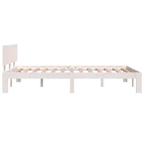 vidaXL Bed Frame without Mattress White Solid Wood Pine 120x200cm