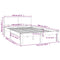 vidaXL Bed Frame without Mattress White Solid Wood Pine 120x200cm