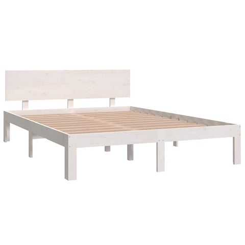 vidaXL Bed Frame without Mattress White 150x200cm King Size