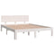 vidaXL Bed Frame without Mattress White 150x200cm King Size