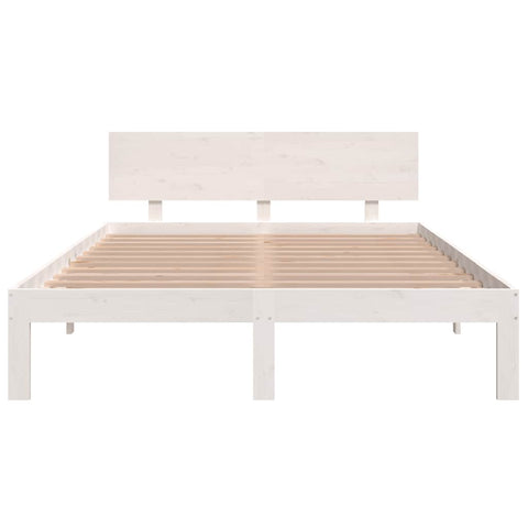vidaXL Bed Frame without Mattress White 150x200cm King Size