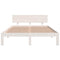 vidaXL Bed Frame without Mattress White 150x200cm King Size