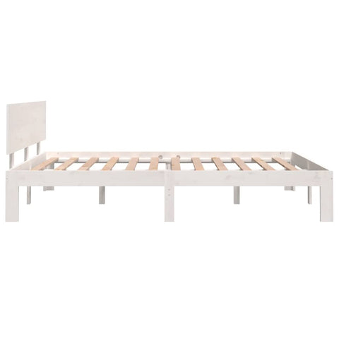 vidaXL Bed Frame without Mattress White 150x200cm King Size