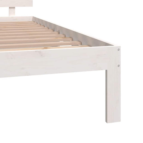 vidaXL Bed Frame without Mattress White 150x200cm King Size