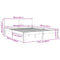 vidaXL Bed Frame without Mattress White 150x200cm King Size