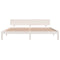 vidaXL Bed Frame without Mattress White Solid Wood Pine 200x200cm