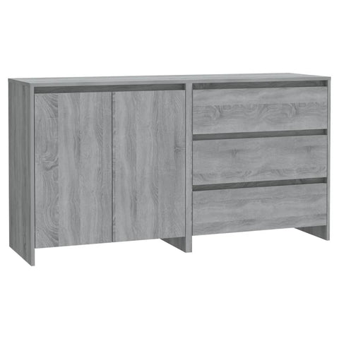 vidaXL 2 Piece Sideboard Grey Sonoma Engineered Wood