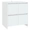 vidaXL 3 Piece Sideboard White Engineered Wood