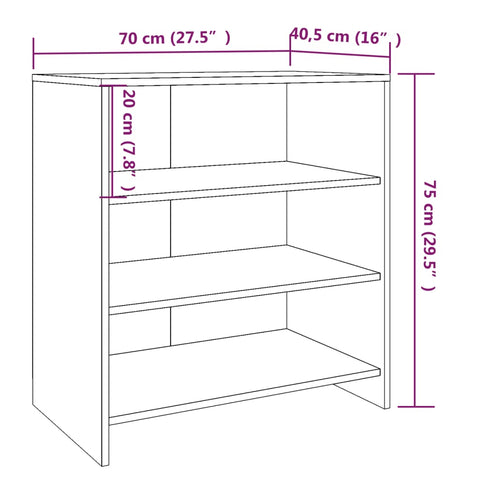 vidaXL 2 Piece Sideboard White Engineered Wood