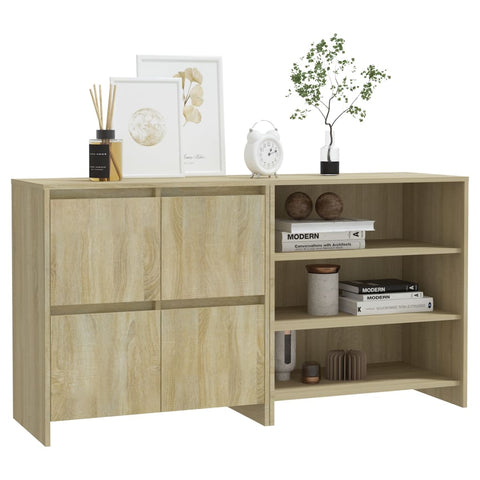 vidaXL 2 Piece Sideboard Sonoma Oak Engineered Wood