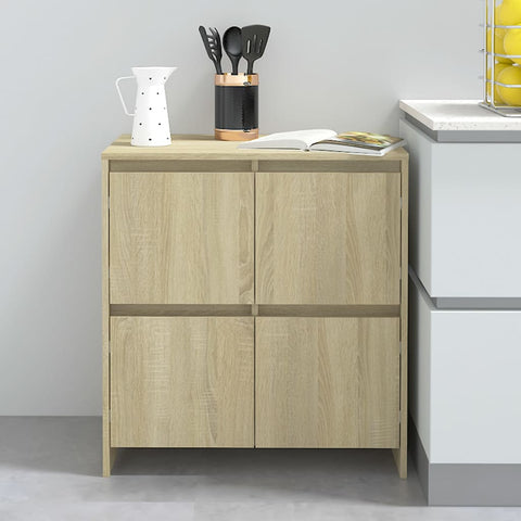 vidaXL Sideboards 2 pcs Sonoma Oak 70x41x75 cm Engineered Wood