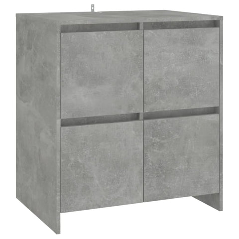 vidaXL Sideboards 2 pcs Concrete Grey 70x41x75 cm Engineered Wood