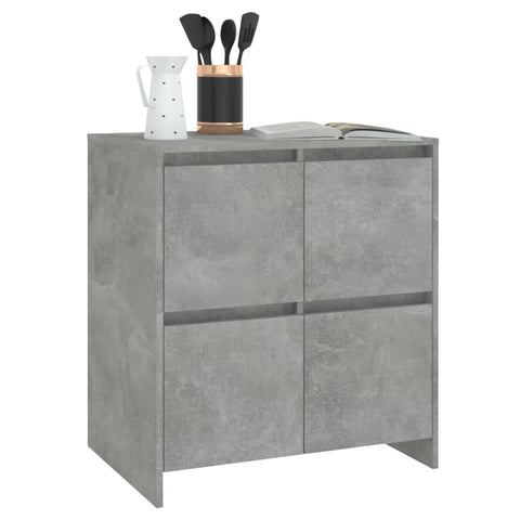 vidaXL Sideboards 2 pcs Concrete Grey 70x41x75 cm Engineered Wood
