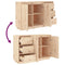 vidaXL Sideboard 111x34x75 cm Solid Wood Pine