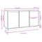 vidaXL Sideboard White 111x34x60 cm Solid Wood Pine