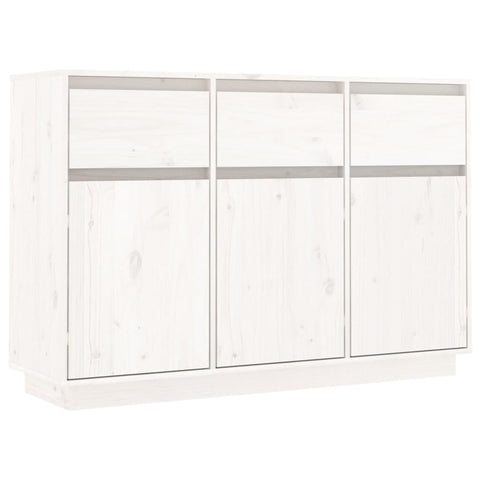 vidaXL Sideboard White 110x34x75 cm Solid Wood Pine