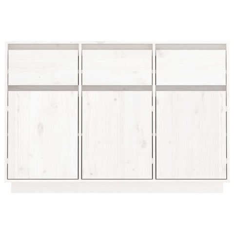 vidaXL Sideboard White 110x34x75 cm Solid Wood Pine