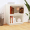 vidaXL Console Cabinet White 60x34x75 cm Solid Wood Pine