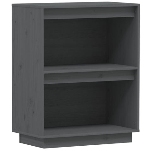 vidaXL Console Cabinet Grey 60x34x75 cm Solid Wood Pine