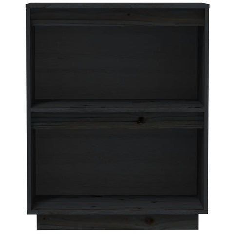 vidaXL Console Cabinet Black 60x34x75 cm Solid Wood Pine