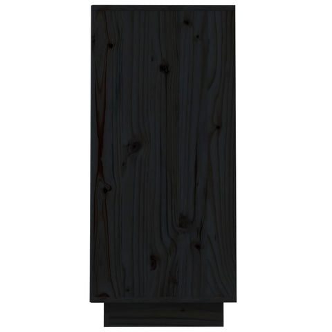 vidaXL Console Cabinet Black 60x34x75 cm Solid Wood Pine