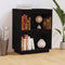 vidaXL Console Cabinet Black 60x34x75 cm Solid Wood Pine