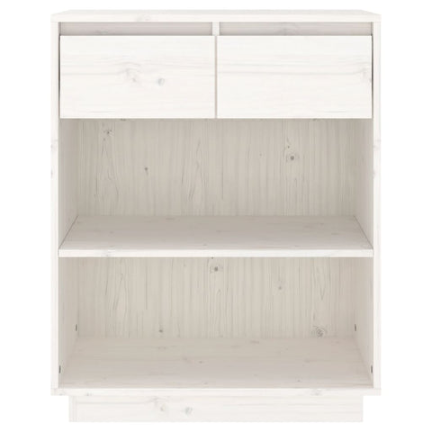 vidaXL Console Cabinet White 60x34x75 cm Solid Wood Pine