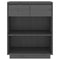 vidaXL Console Cabinet Grey 60x34x75 cm Solid Wood Pine