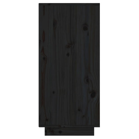 vidaXL Console Cabinet Black 60x34x75 cm Solid Wood Pine